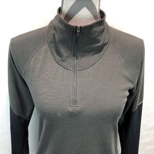 Lucy Lucytech Long Sleeve 1/4 Zip Fleece Jacket Mock Neck Thumb Holes XS K17